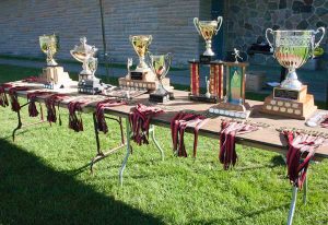 Trophies and medals at the 2016 MAN-A-MILE